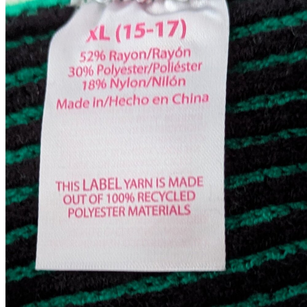 No Boundaries Green Ribbed Knit Sweater Juniors XL (15–17)  NWT - Picture 5 of 5